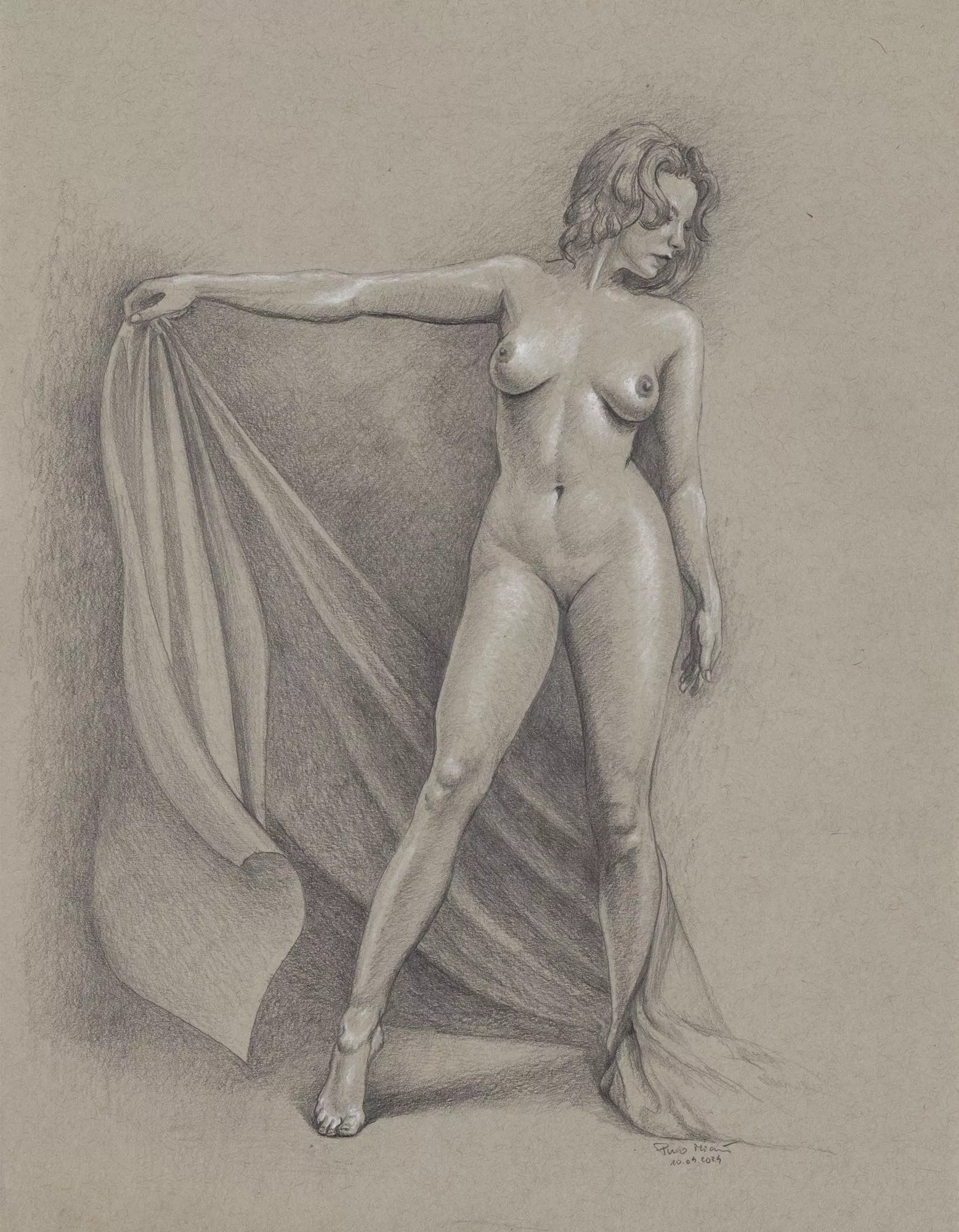 Study with the drapery, by me posted by _majkel_alt