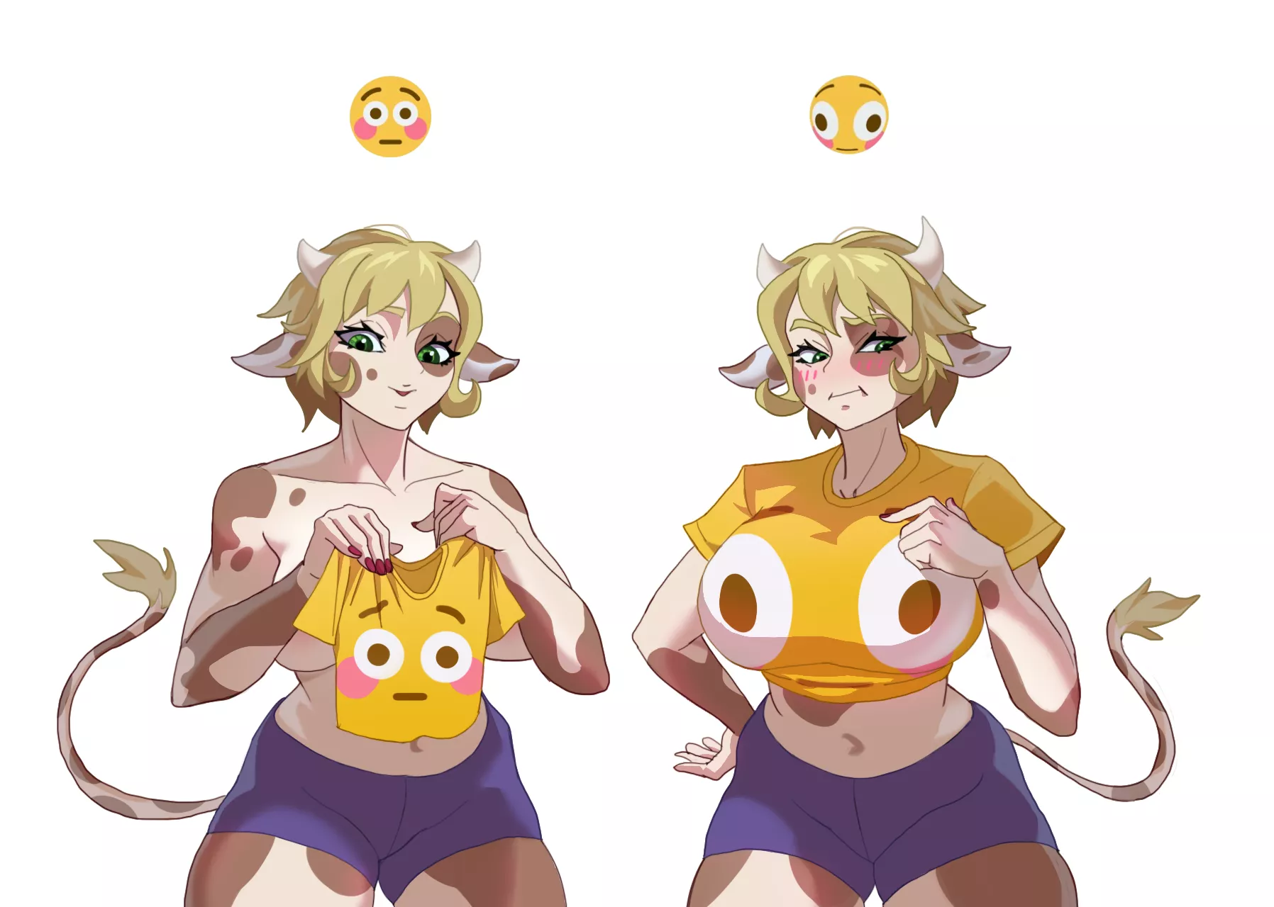 Yesterday my new shirt arrived, but I thought it would be bigger, D-do you agree? 😳 posted by CowyMuuu