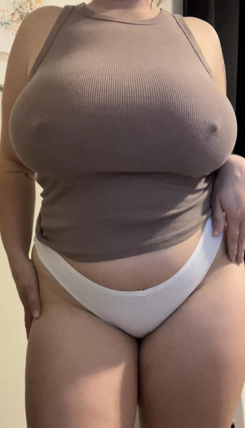 You think I can get away with not wearing a bra with this top? posted by losingmyshittt