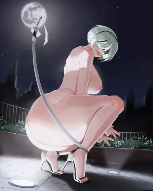 2Booty Mooning [Nier:Automata] (EroBlissArt) by MakotoNiijima69