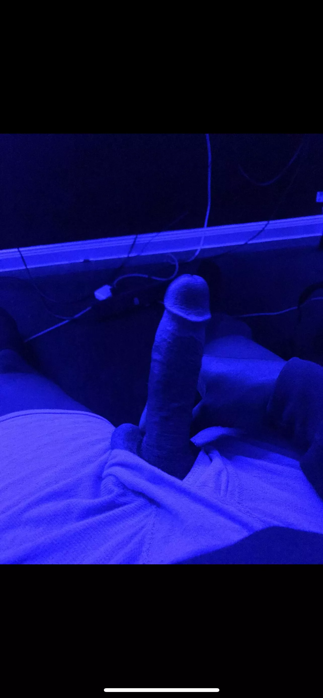 Blue light with black cock posted by marcustexas6