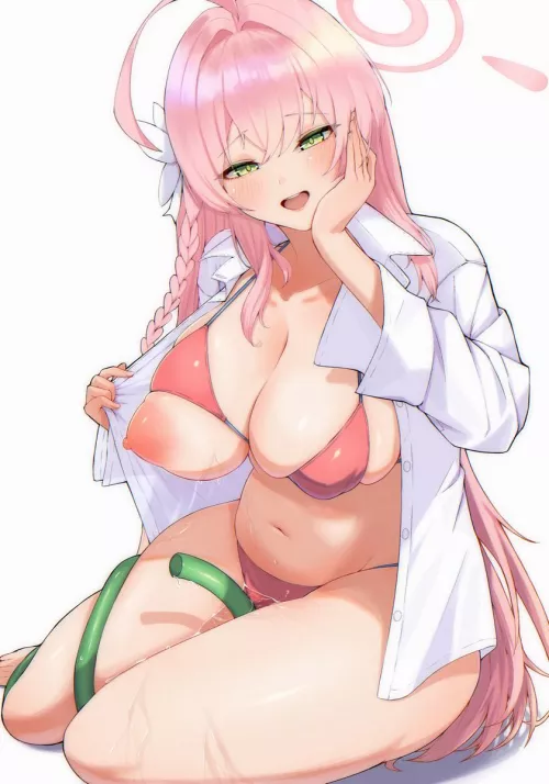 Hanako Flashing Her Breast [Blue Archive] by A_MASSIVE_PERVERT