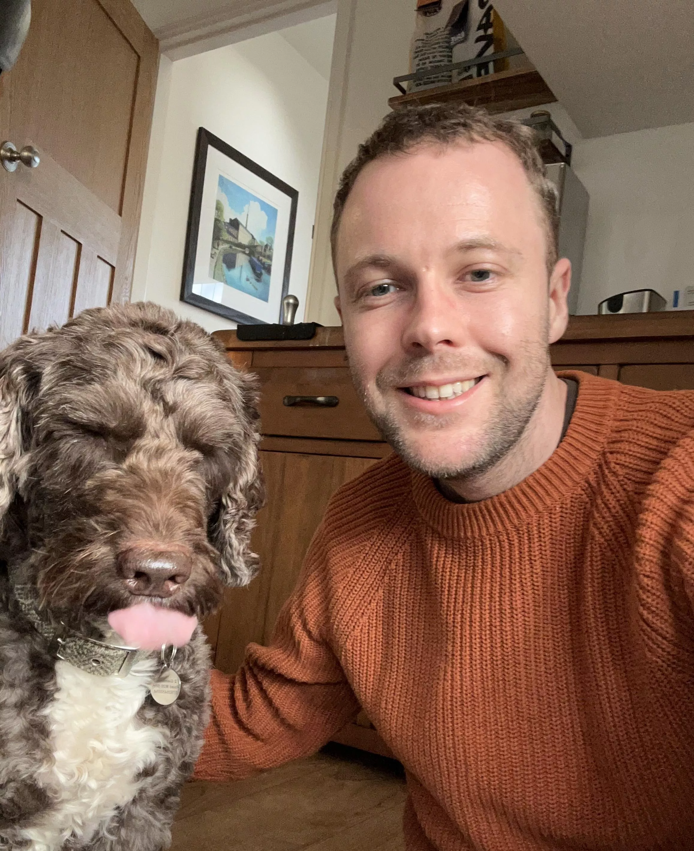 How my dog feels getting his picture taken with me 😝 posted by WhatTheBlink