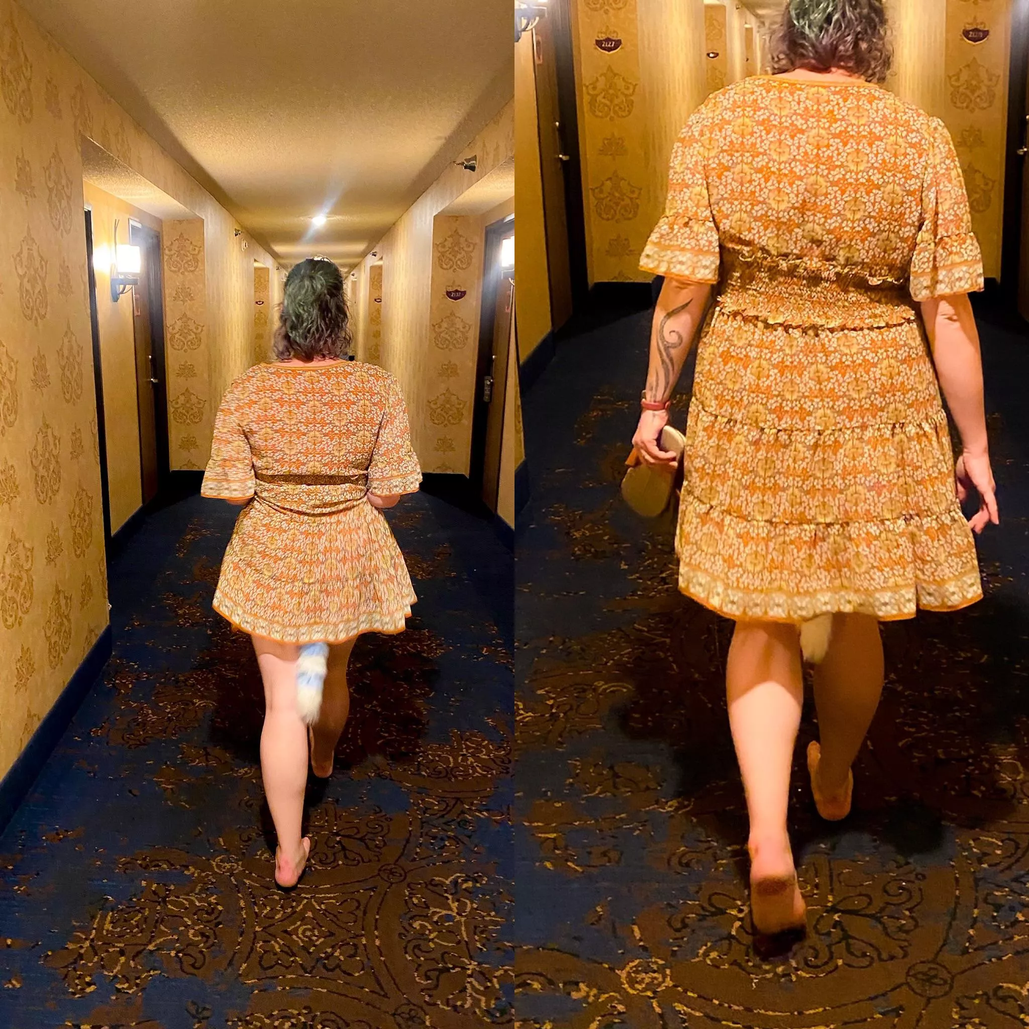 I had a few request for dress down pictures. It does indeed peep out. posted by Katie_shymom