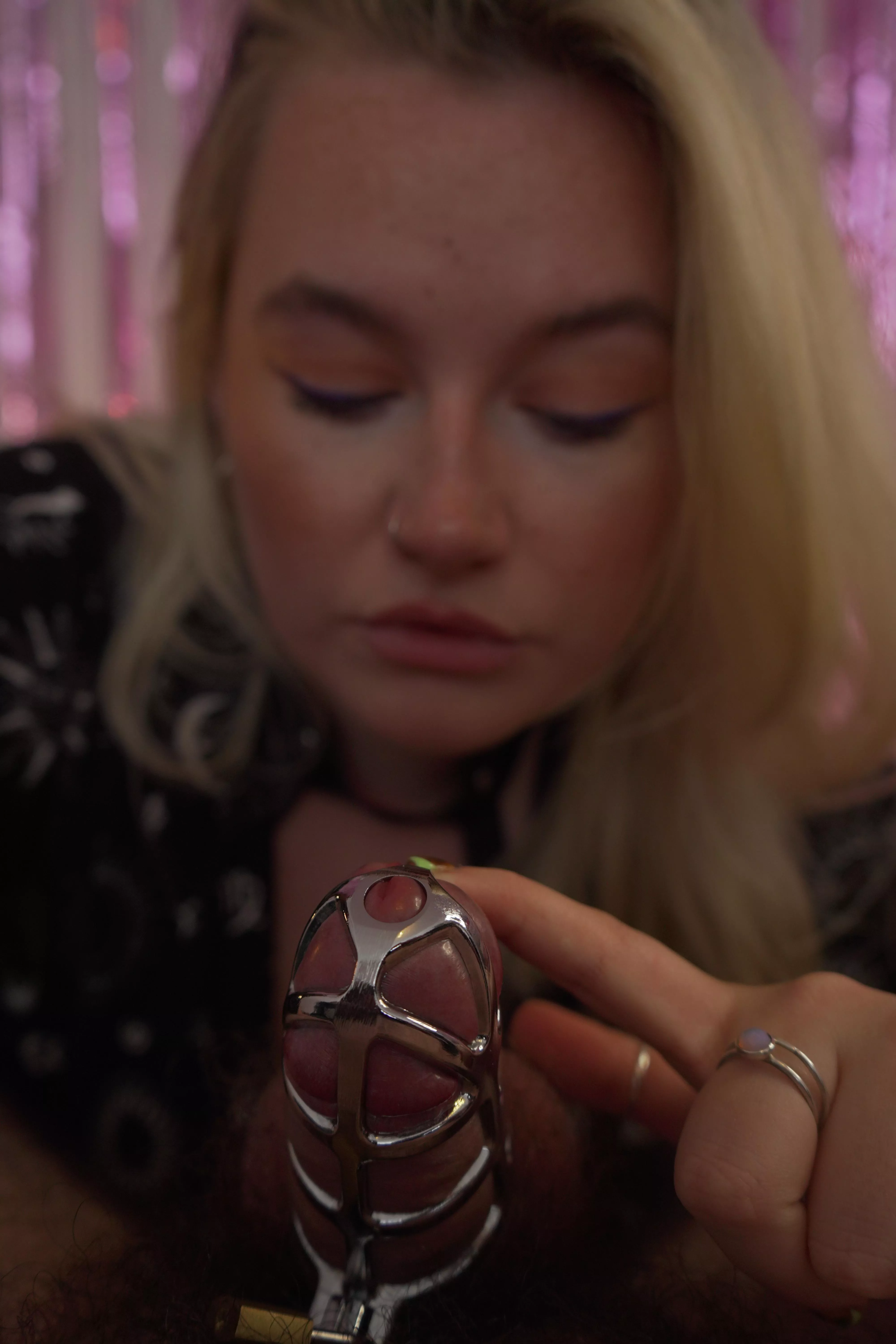 Look at him trying to get hard desperately but bulging painfully against the cage  posted by ediejames20