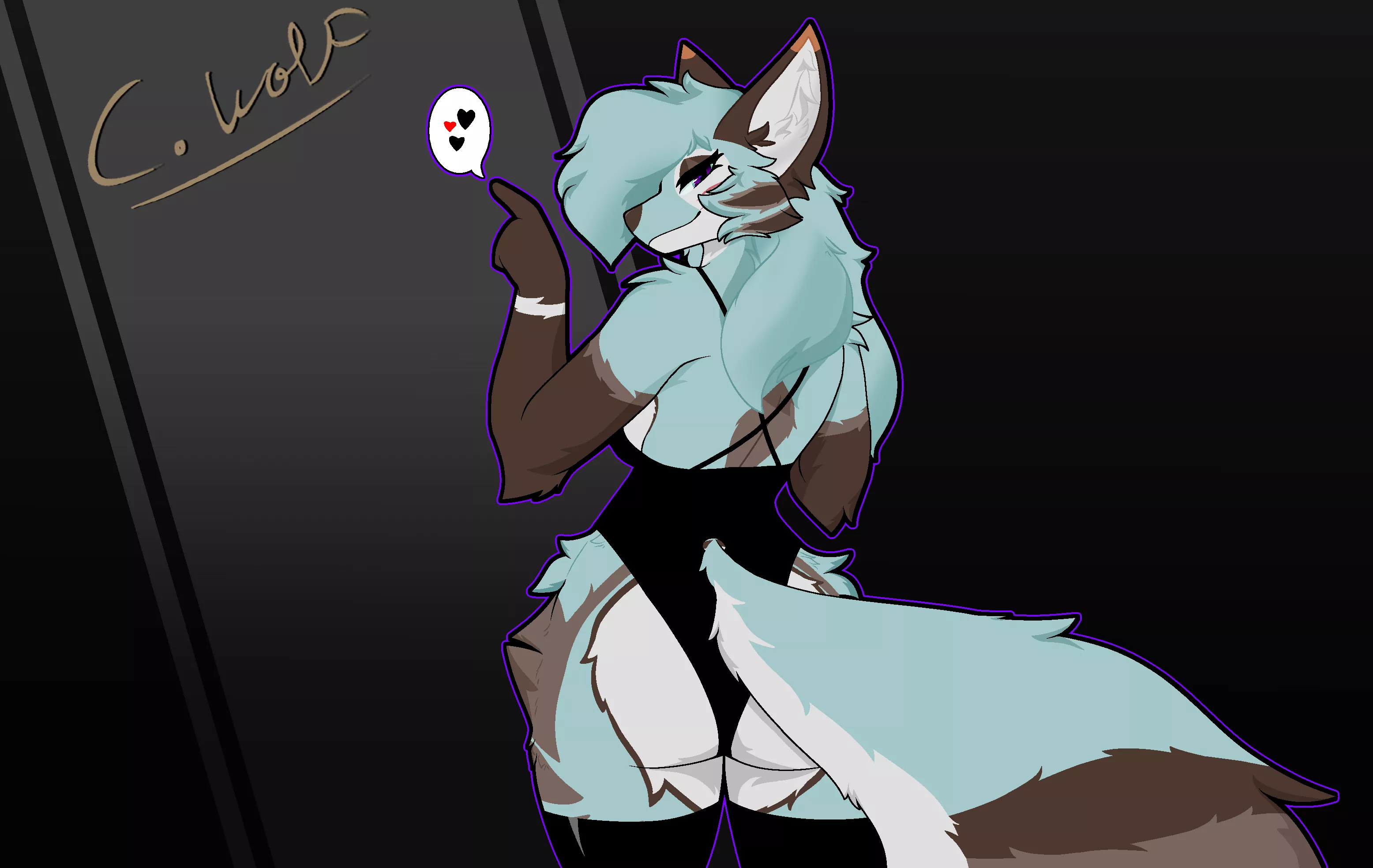 [Q] She Loves You Back! (art by me) posted by Cyn_Wolf