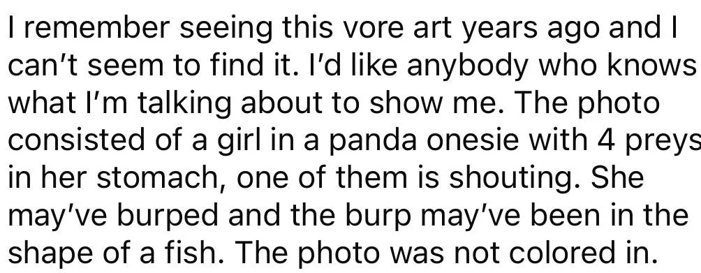 {request} Trying to find a vore photo posted by KidStudioz