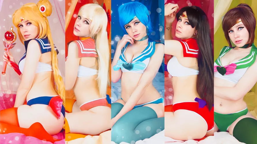 Sailor Moon, Venus, Mercury, Mars and Jupiter from Sailor Moon by TeddiTerri  by TeddiTerriii