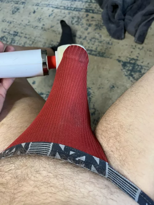 Vibrator fun in N2N jock by Stock-Builder-362