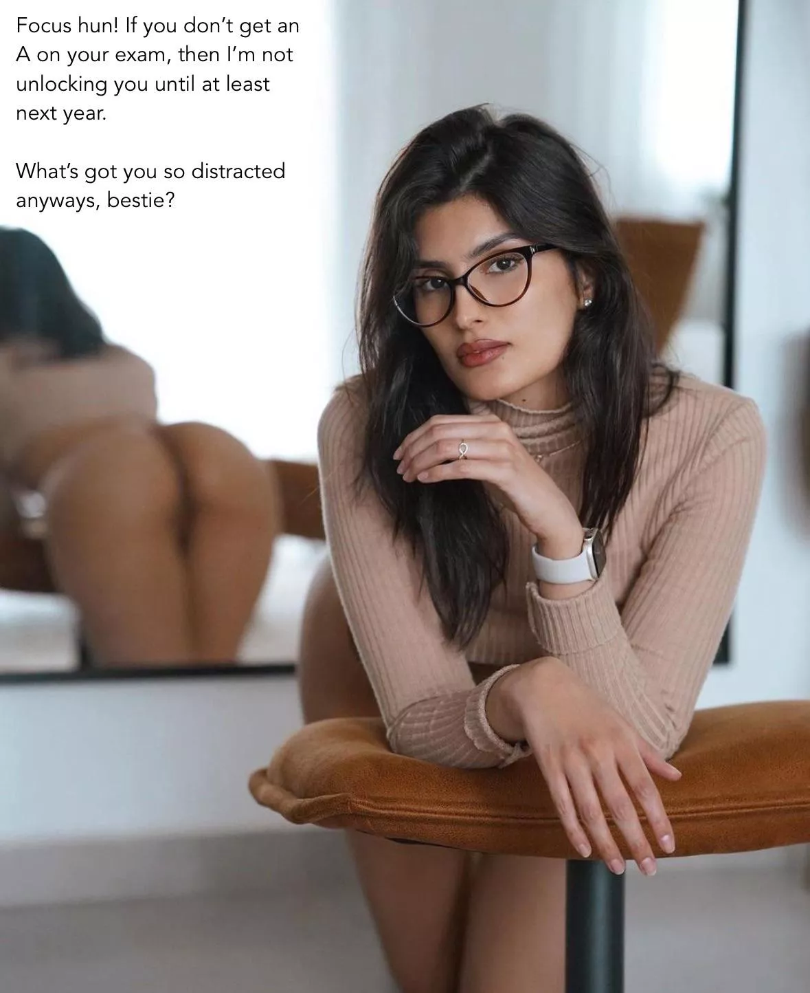 What’s got you so distracted, bestie?  posted by captionpatreon