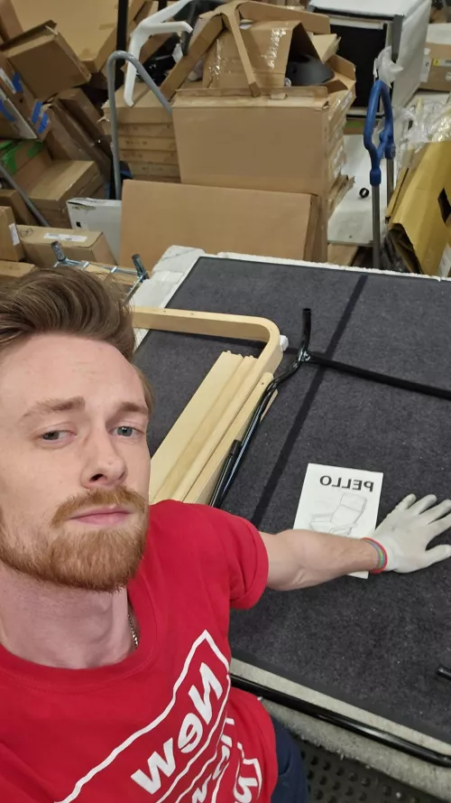 Another 8 hours of building IKEA furniture almost done! Who likes putting this stuff together? It's why I got the job. by chasethedick