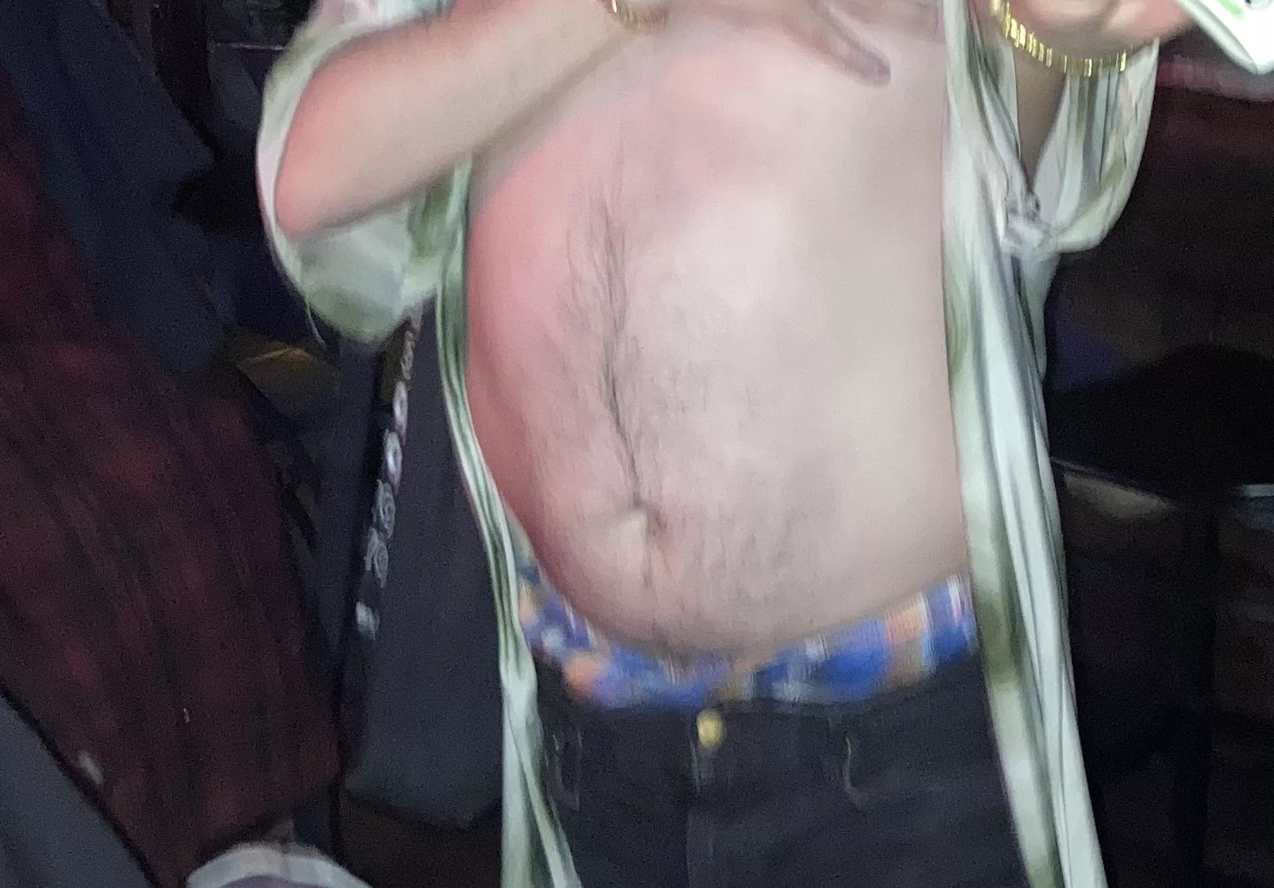 Boxers peeking through posted by gutterfagg