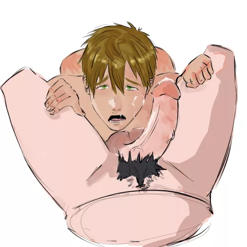 Makoto on his knees quick sketch (by me) ~Free! Anime series~ by Zestful_Zephyr