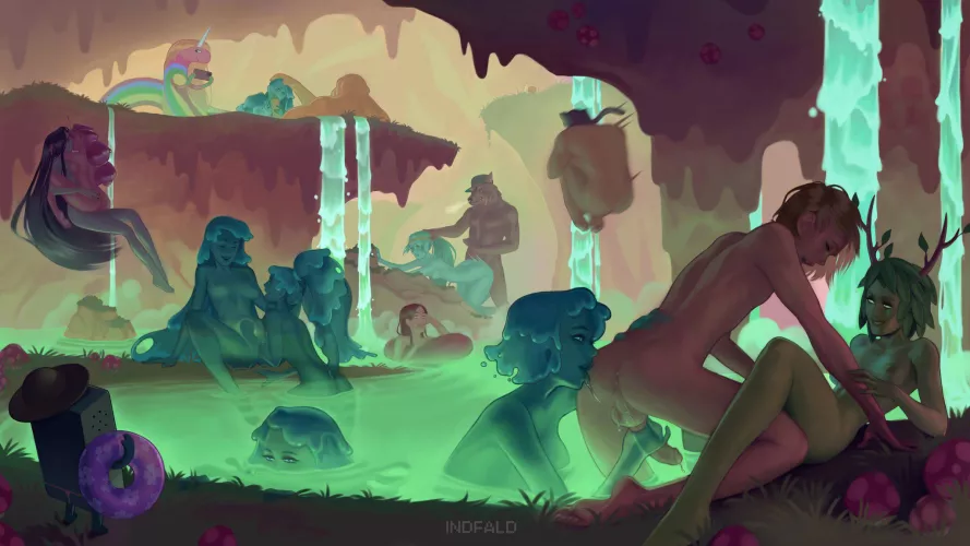 Orgy with the Water Nymphs (Indfald Legende) by IncubusXMegaMilk