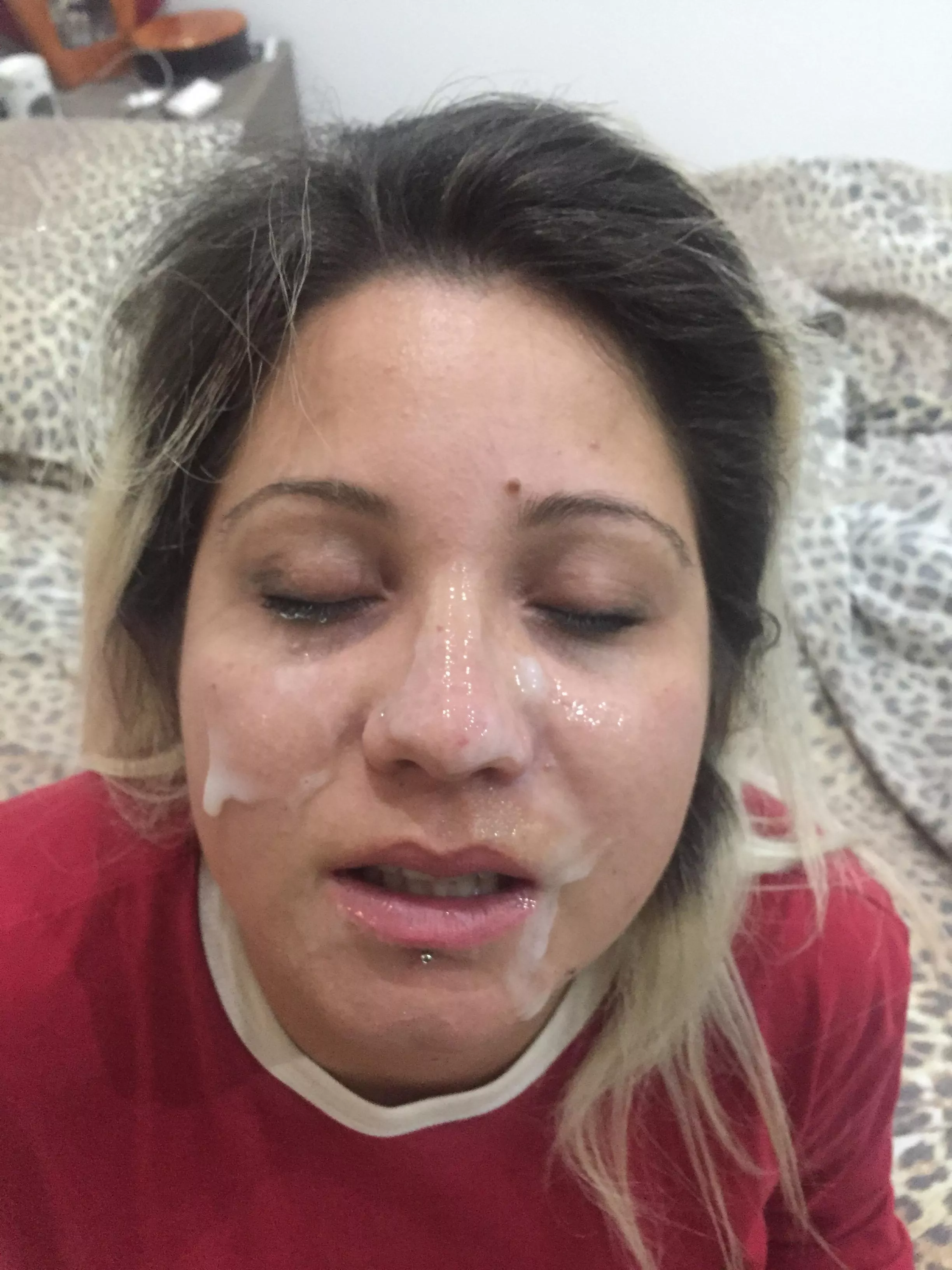Wife cum facial  posted by myhairywife