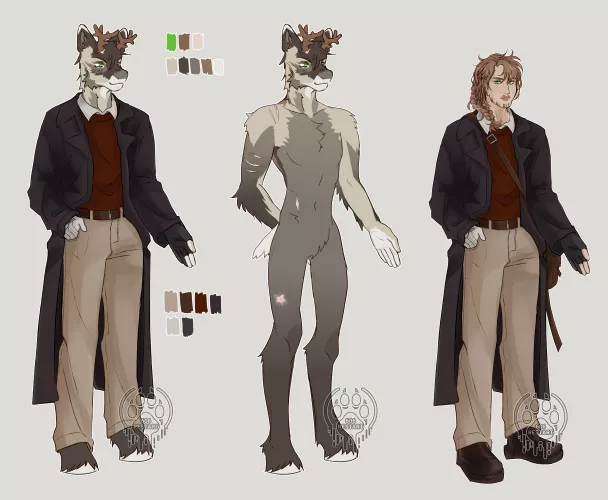 anyone's anthro oc also got a human form ? by ijsolation