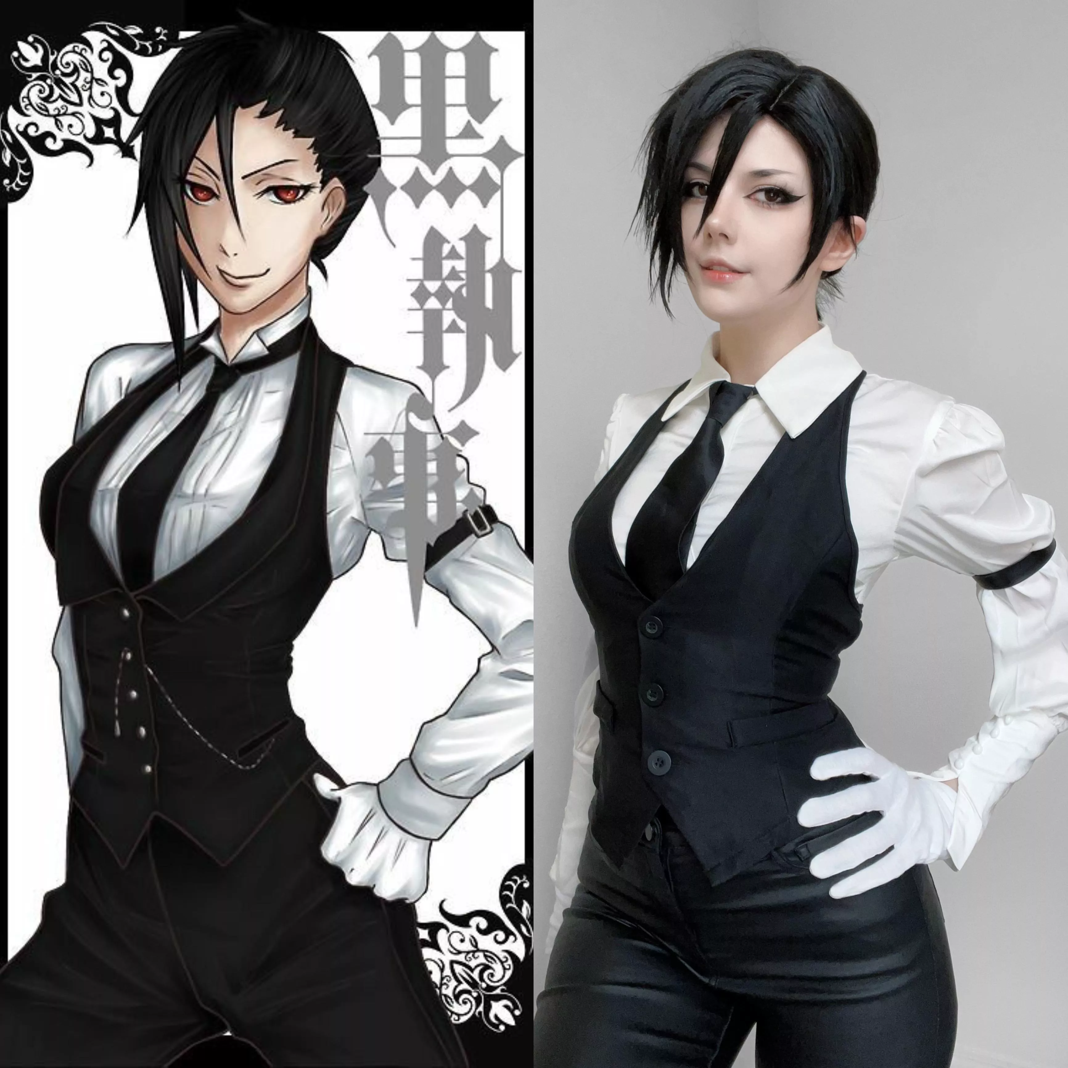 Female Sebastian Michaelis cosplay by Meggii :3 posted by meggiicosplay