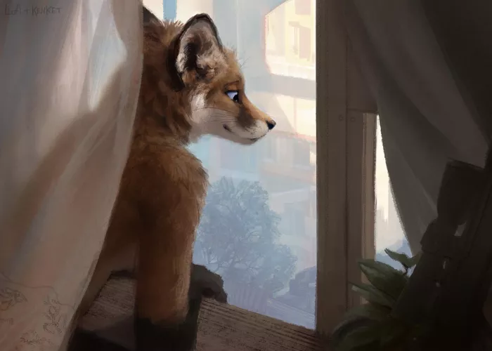 Good morning (art by Hax) by Bonkers_Reee