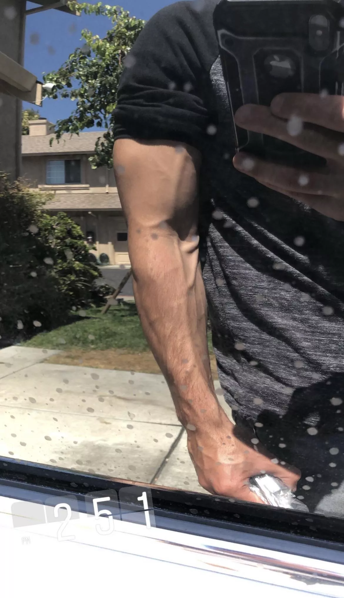 Ignore the dirty mirror, I wanna do dirty things to a cutie using my ripped arms ;) posted by TheeGuyDerek