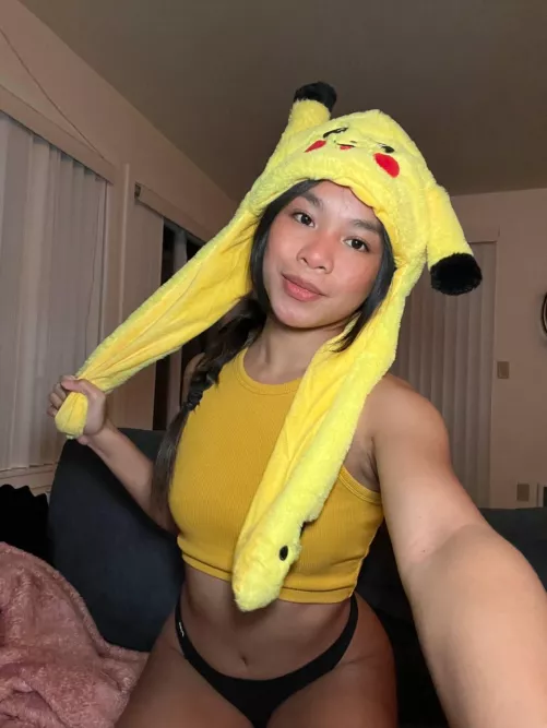 Just me, my Pikachu headband, and a whole lot of smiles by IamAngel18