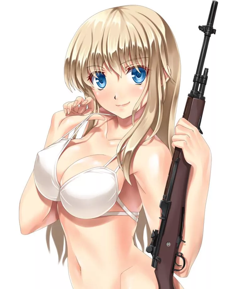 M14 in white bikini [Upotte!] (Hammerman Benkei) posted by ecchi_neko