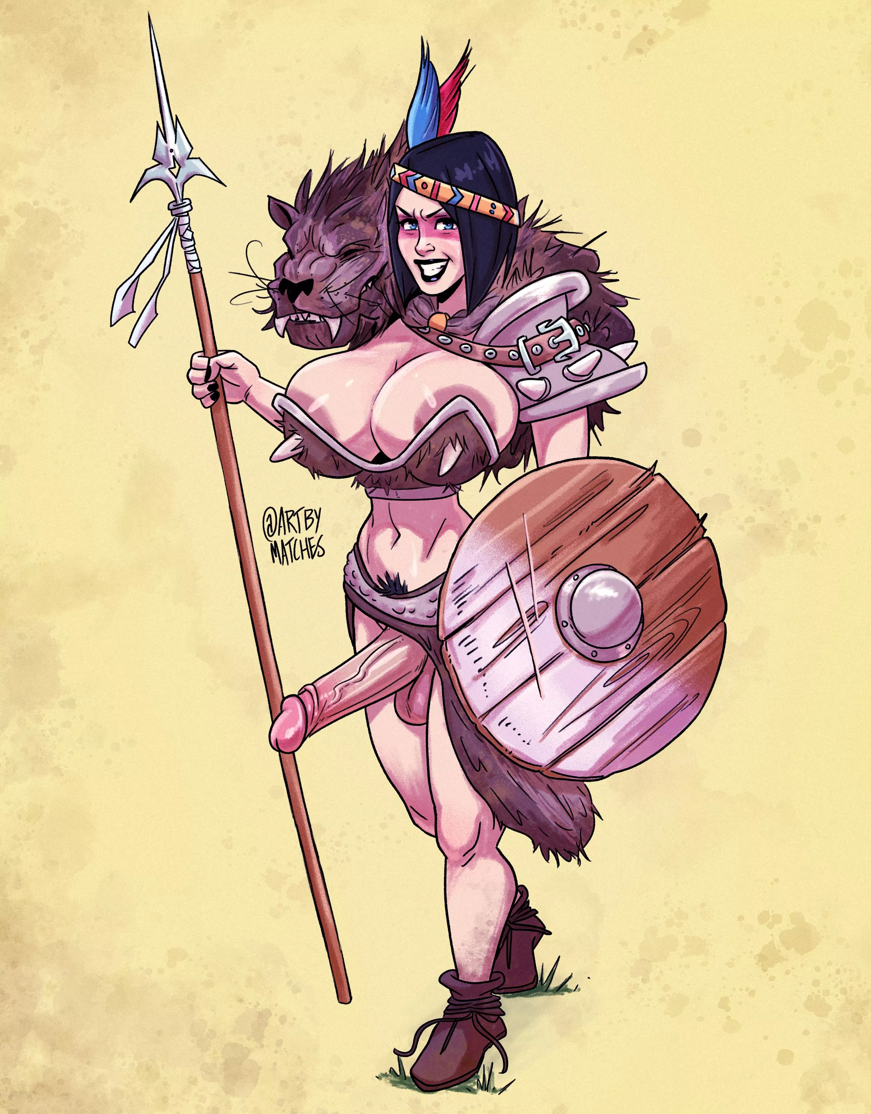 Spear Maiden is a penetrative princess [ArtByMatches] posted by RPGeewillikers