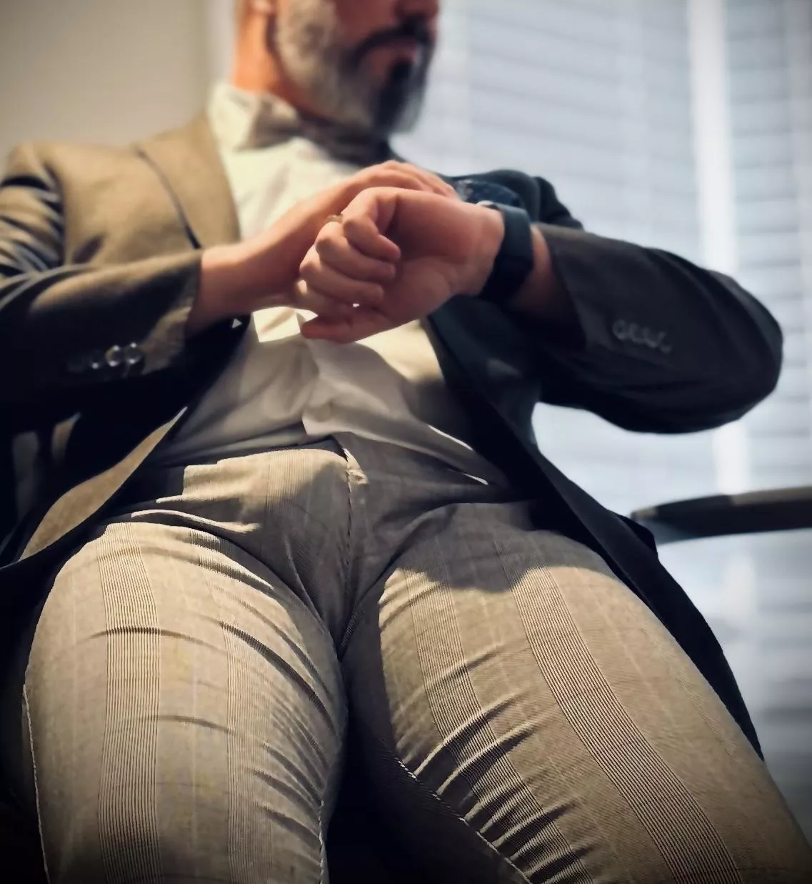 Suit bulge… as always. posted by No-Rooster9264