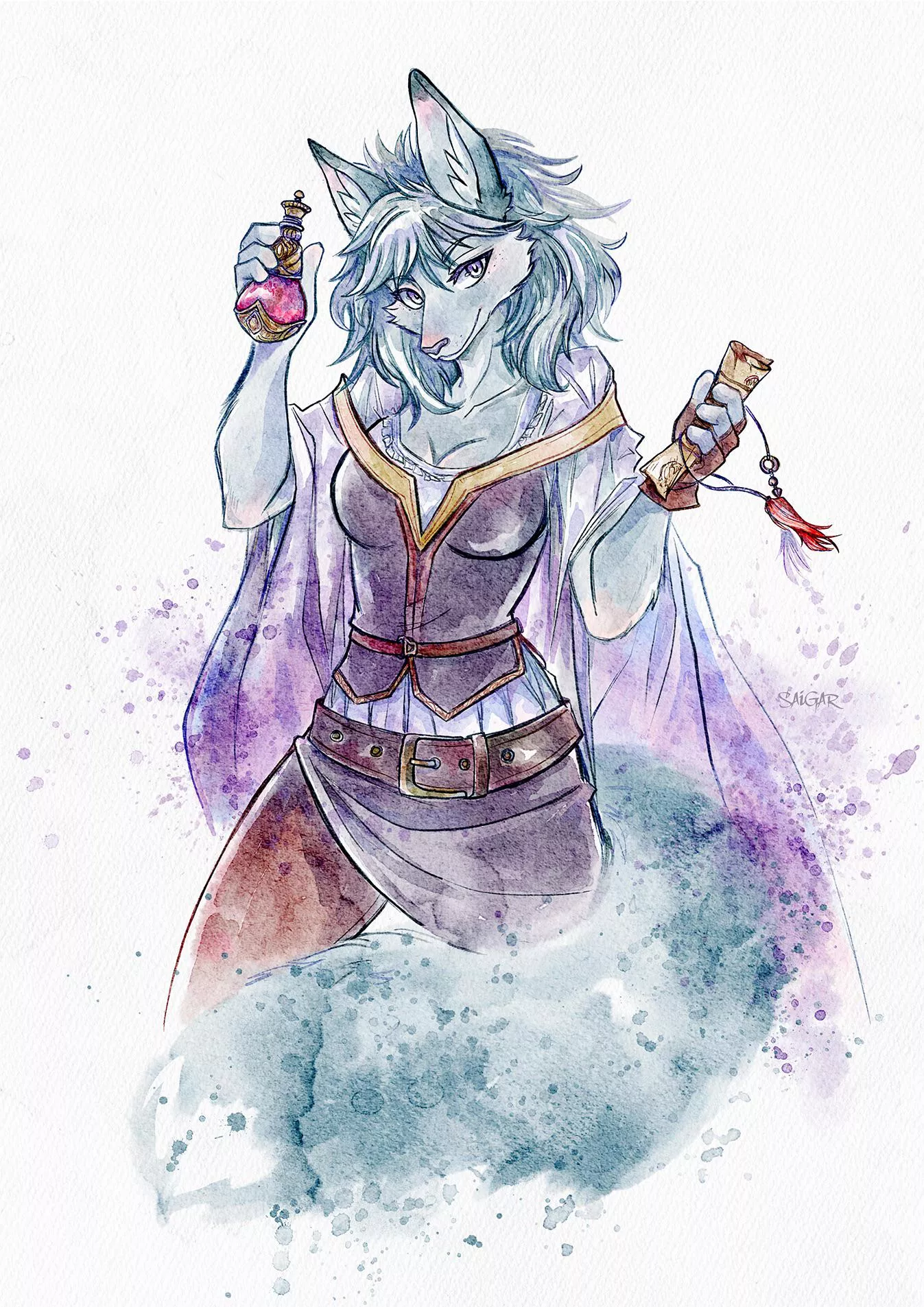 The Potion Seller (art by me) posted by Saigar-Art