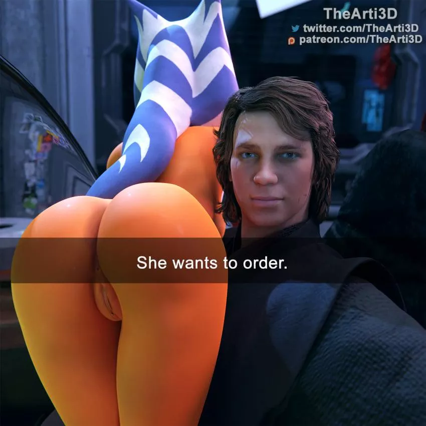 Ahsoka wants to order (TheArti3D)  posted by Kyoto709