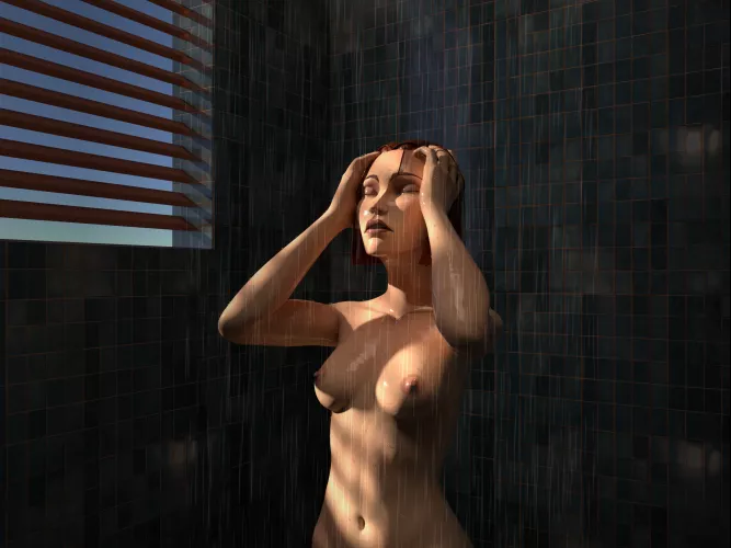 Bo-Katan in the shower (WIP), (LiamsGem) by liamsitagem