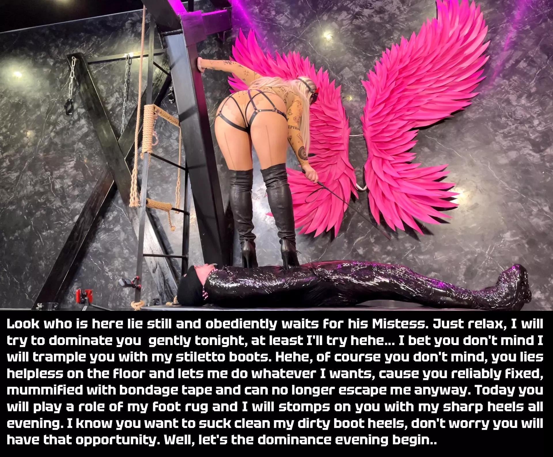 I will trample you with my stiletto boots posted by MistressLegs