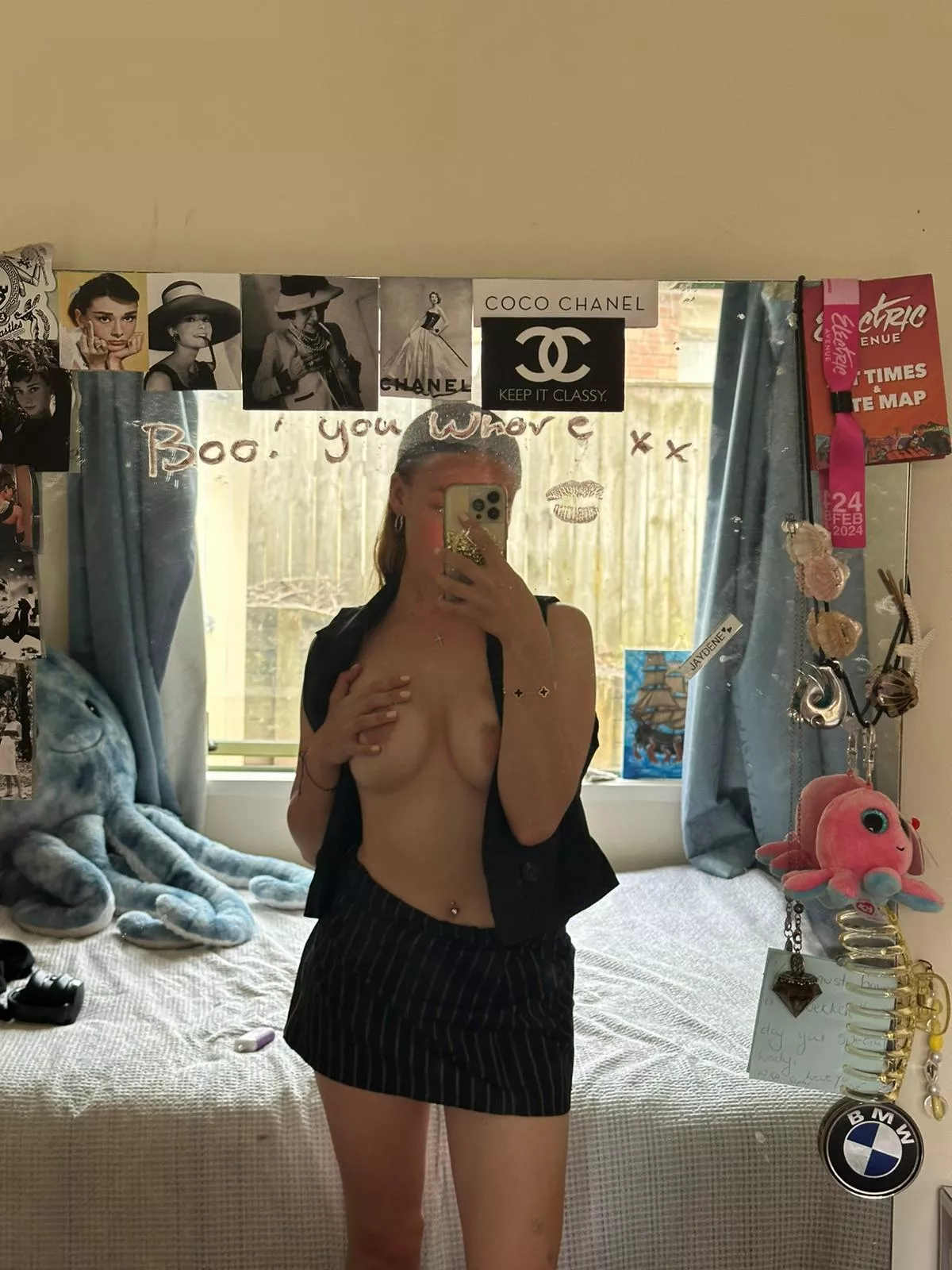 I'd like to take a mirror shot photo with you standing behind me, your hands on my tits (f) posted by PixiePenelope