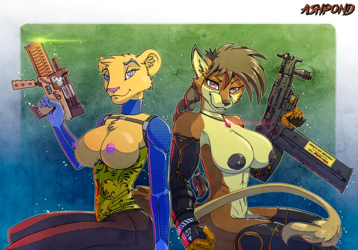 Machine Gun Girls (OC) Hope you dig them! by Ashpond2020