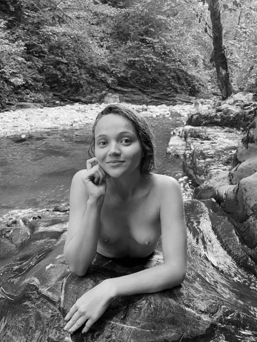 My little nipples stood up in nature. I like to undress in public, how do you feel about it? by Cross-Miniature396