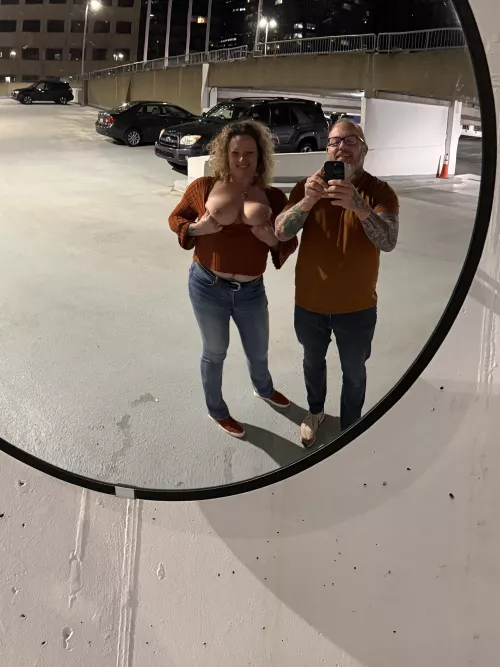 Parking garage mirror by Put_That_Right_Here