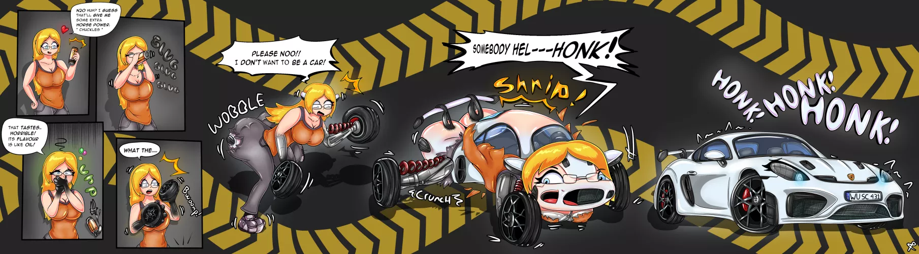 [ProjectPorygon] (f-->car) Monster Energy Nitro- Cosmic Porsche Flavour by ProjectPorygon