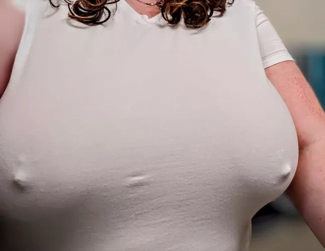 Shirt is tight and that's alright.  by SecretlySharingMe