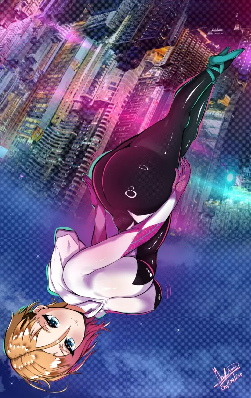 Spider-Gwen [Spider-man across the spider-verse](madsdross) by brute4z