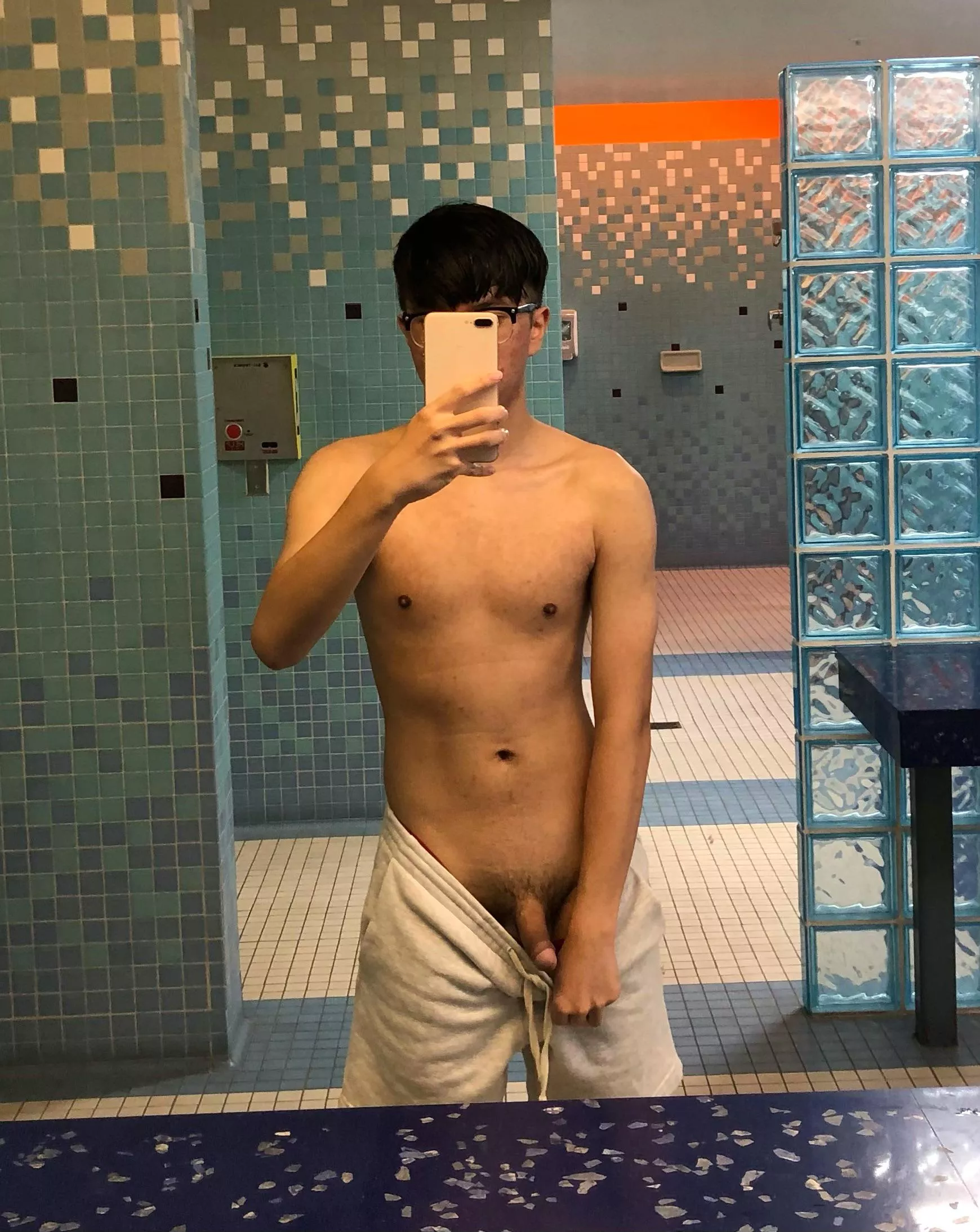 Taking out my Asian cock at the gym  posted by dav_1234