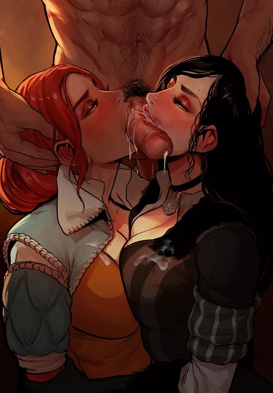 Triss and Yen sharing posted by Gimme_tongues