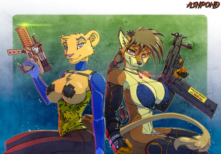 Twin Submachines (OC) I hope you like them! <3 by Ashpond2020