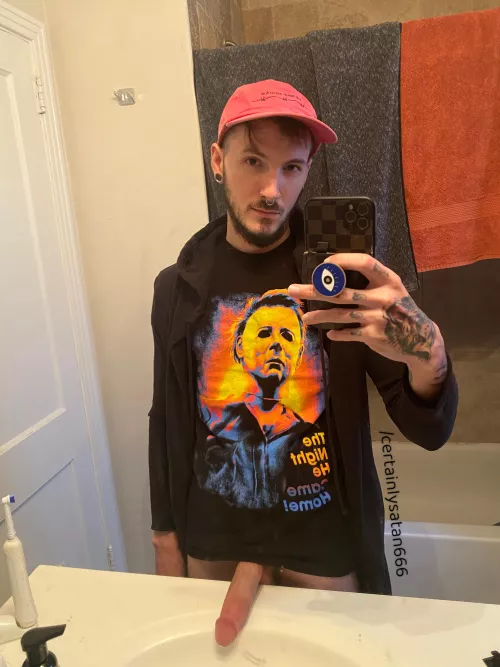 You said you’d ‘watch’ a scary movie with me bro. 👻 by CertainlySatan666