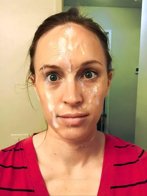 Added cum to her cleansing facial.  by bonnner2