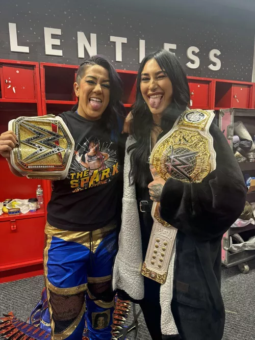 Bayley & Rhea Ripley  by HashiSeasin