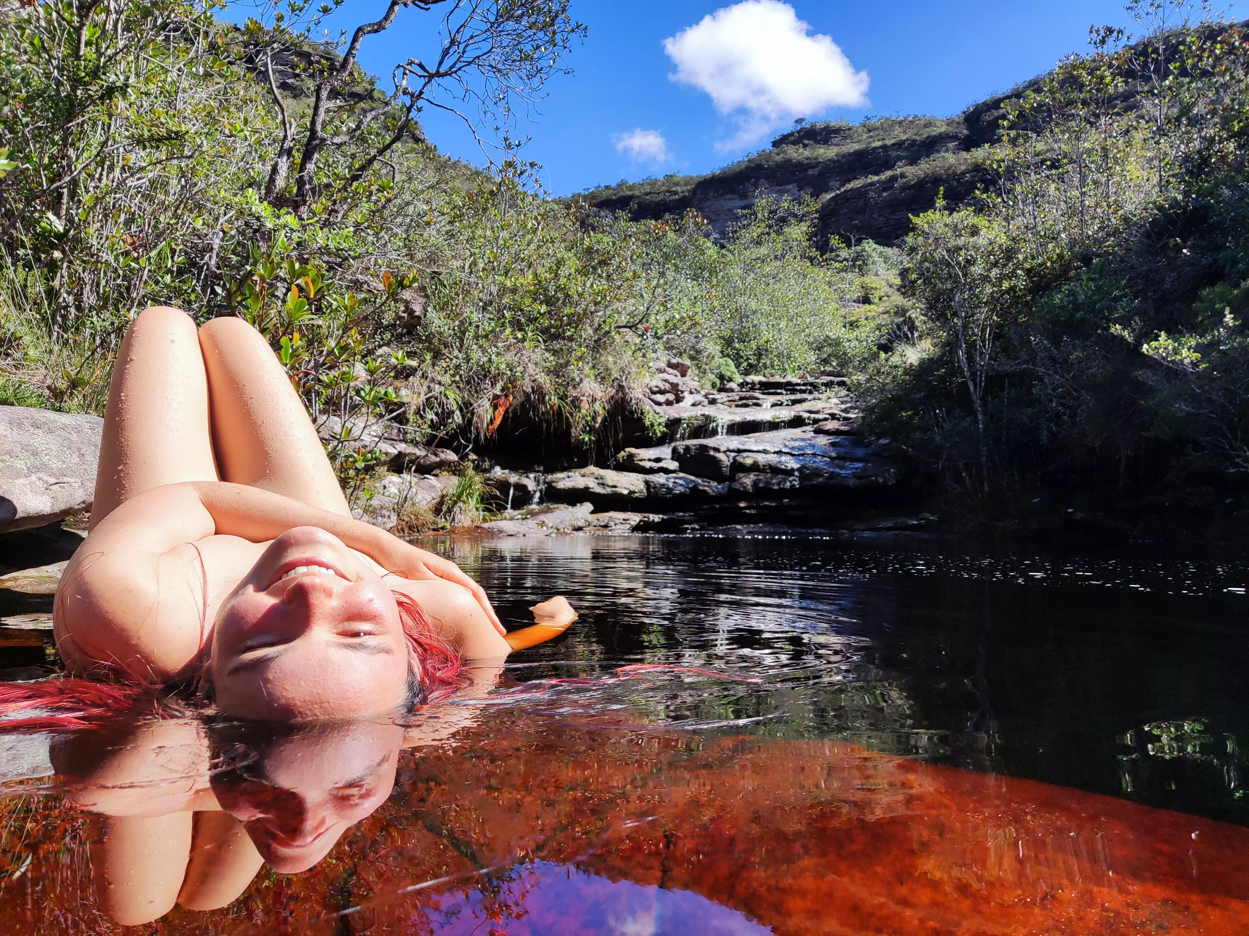 Camping in Brazil at Vale do Pati, where the waters are red! posted by Affectionate_Mind756