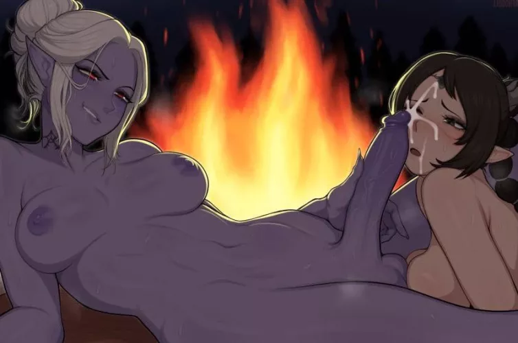 cummed on by the fire by TrickMethod9501