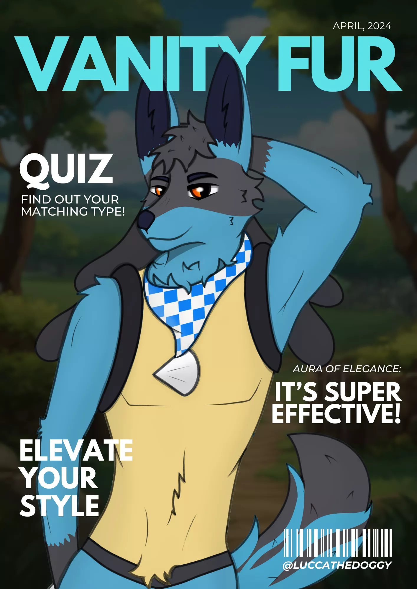 Leo knows how to strike a pose x3 (art by me, LuccaTheDoggy) posted by LuccaTheDoggy