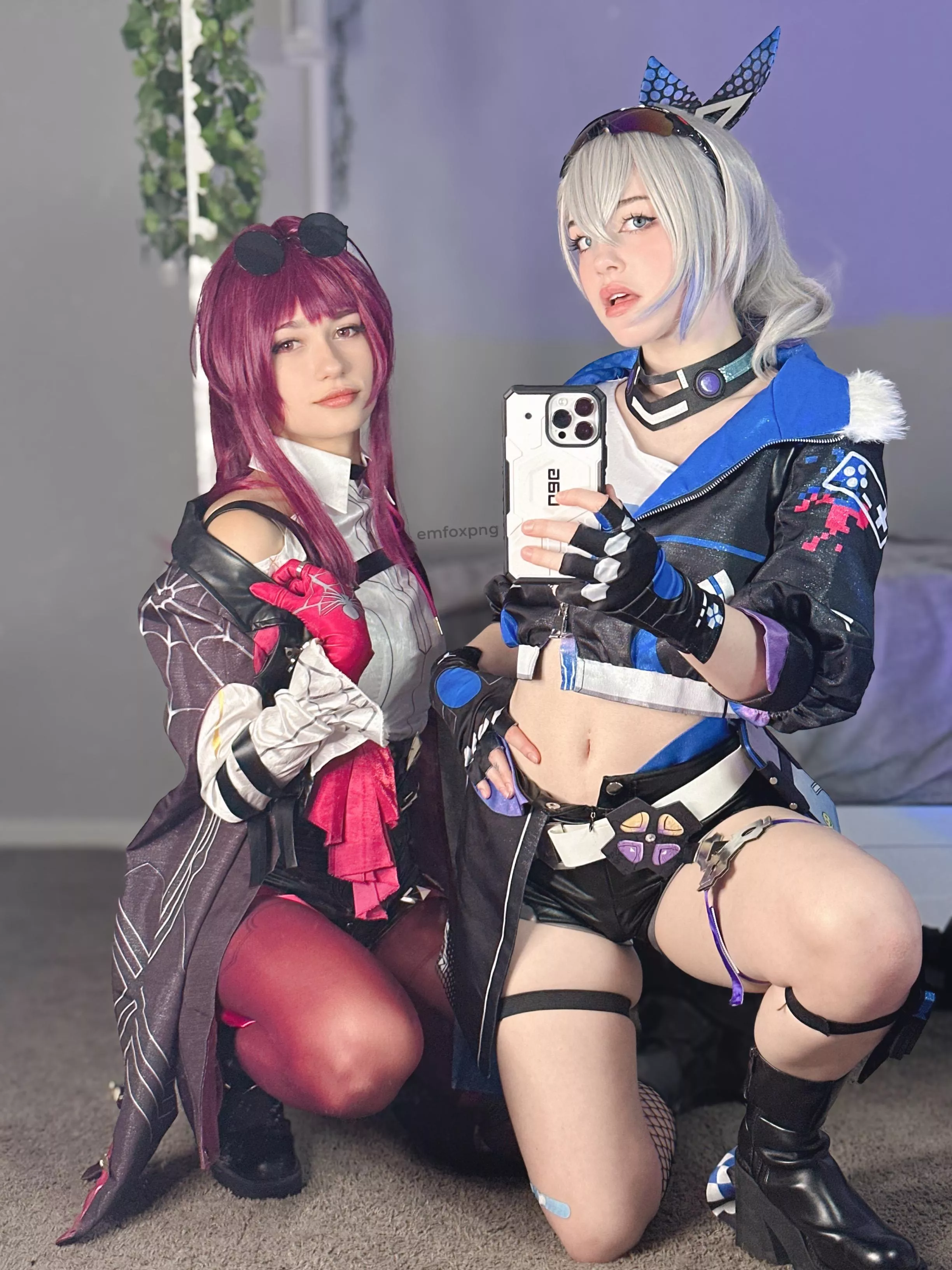 My friend and I cosplaying Kafka and Silver wolf posted by Emfoxpng