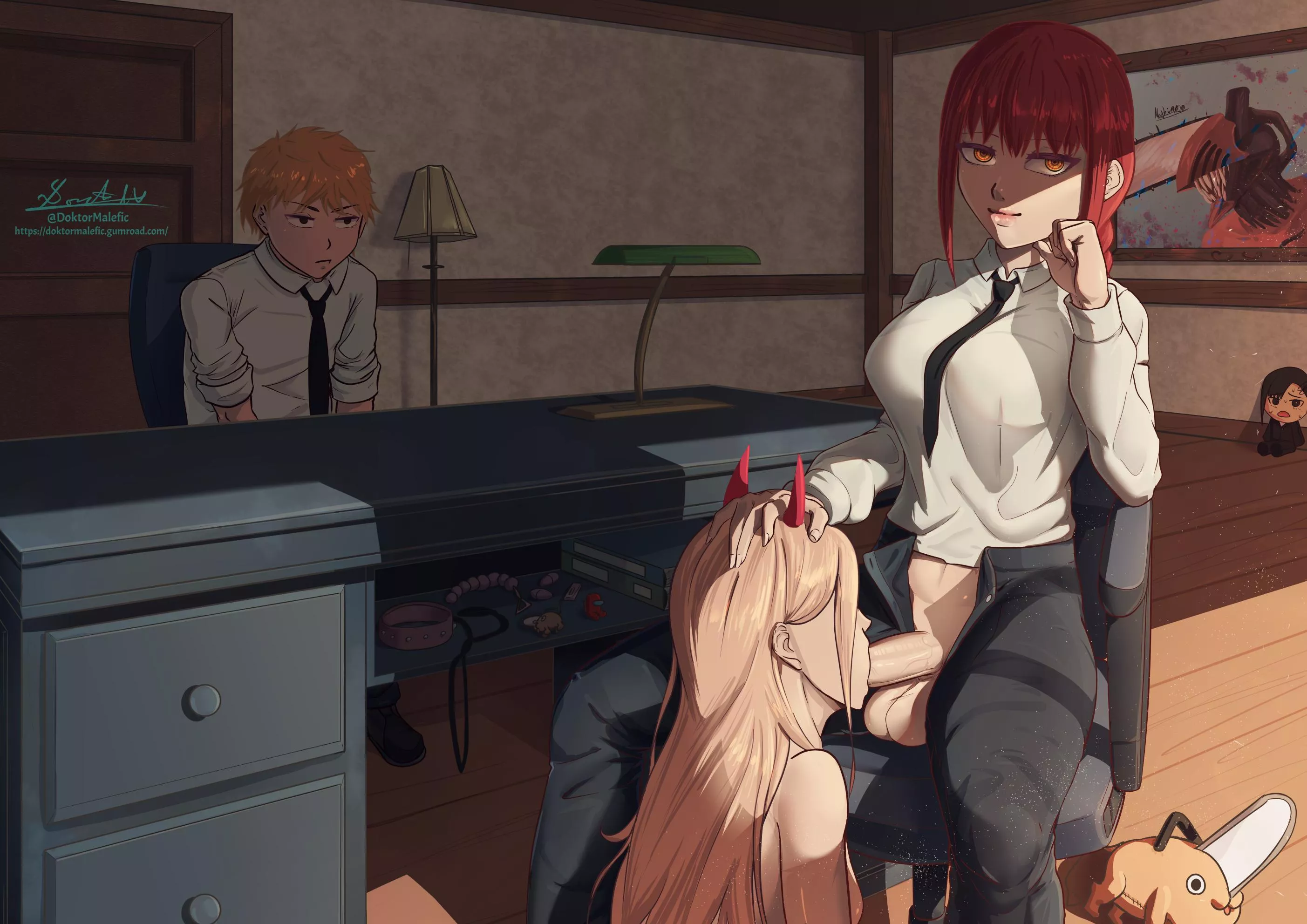 Power sucking off Makima in her office (DoktorMalefic) posted by lespam_605