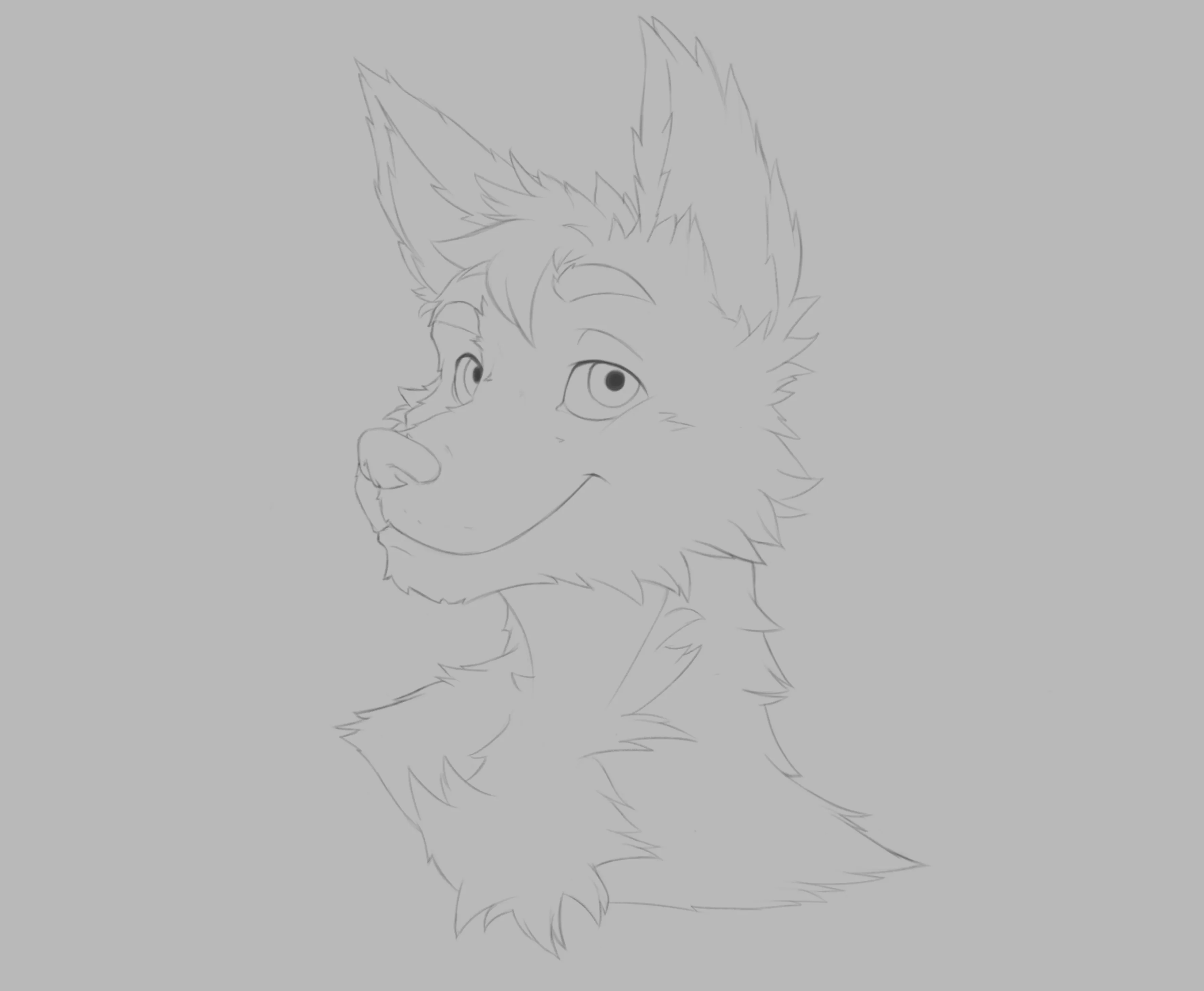Teddy Cooper's icon is in progress, currently in line art. He's a friendly wolf, reflecting his personality in simple and expressive traits. Soon, it'll be ready as a profile picture, transmitting captivating energy to all who see it! Hope you like it posted by TeddyCopper